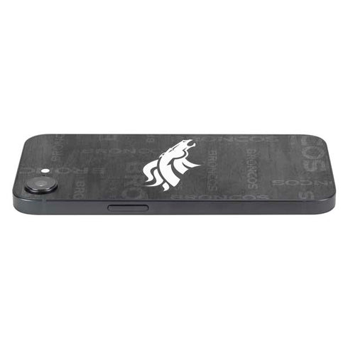 NFL Denver Broncos Black & White iPhone 16e Skin